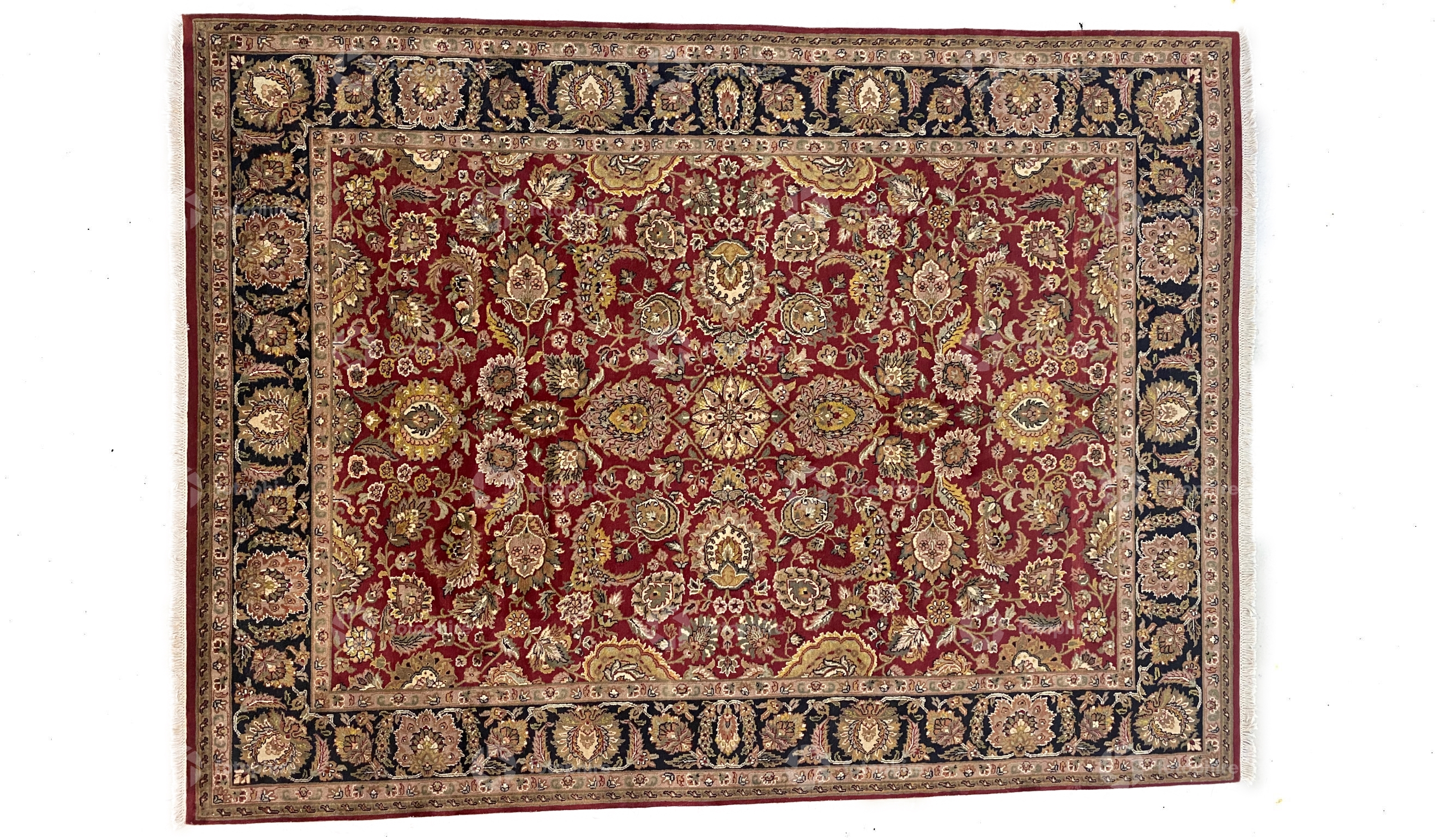 Black and Gold Indian Rug