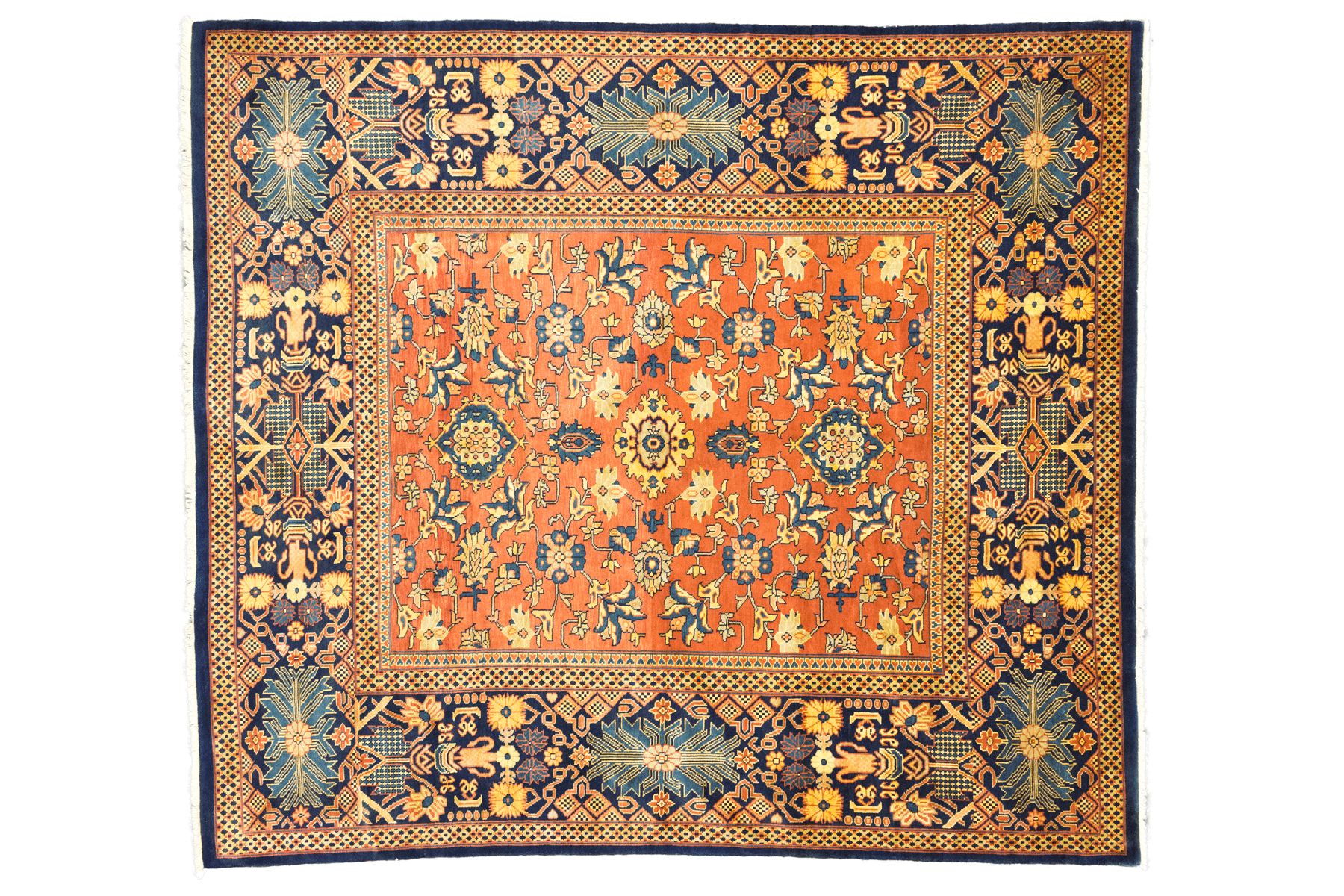 Blue Tribal Wool Rug