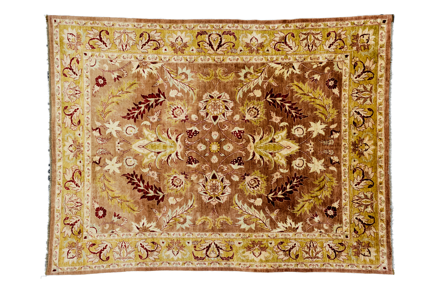 Gold and Red Floral Rug