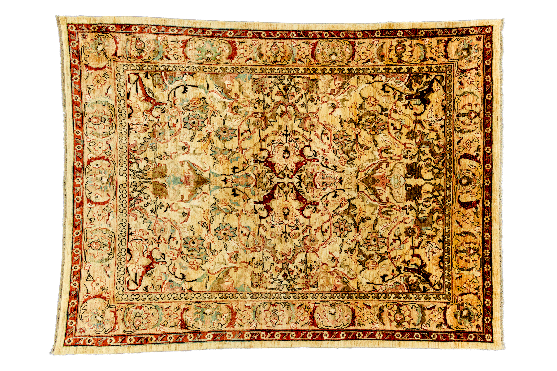 Red and Gold Tribal Rug