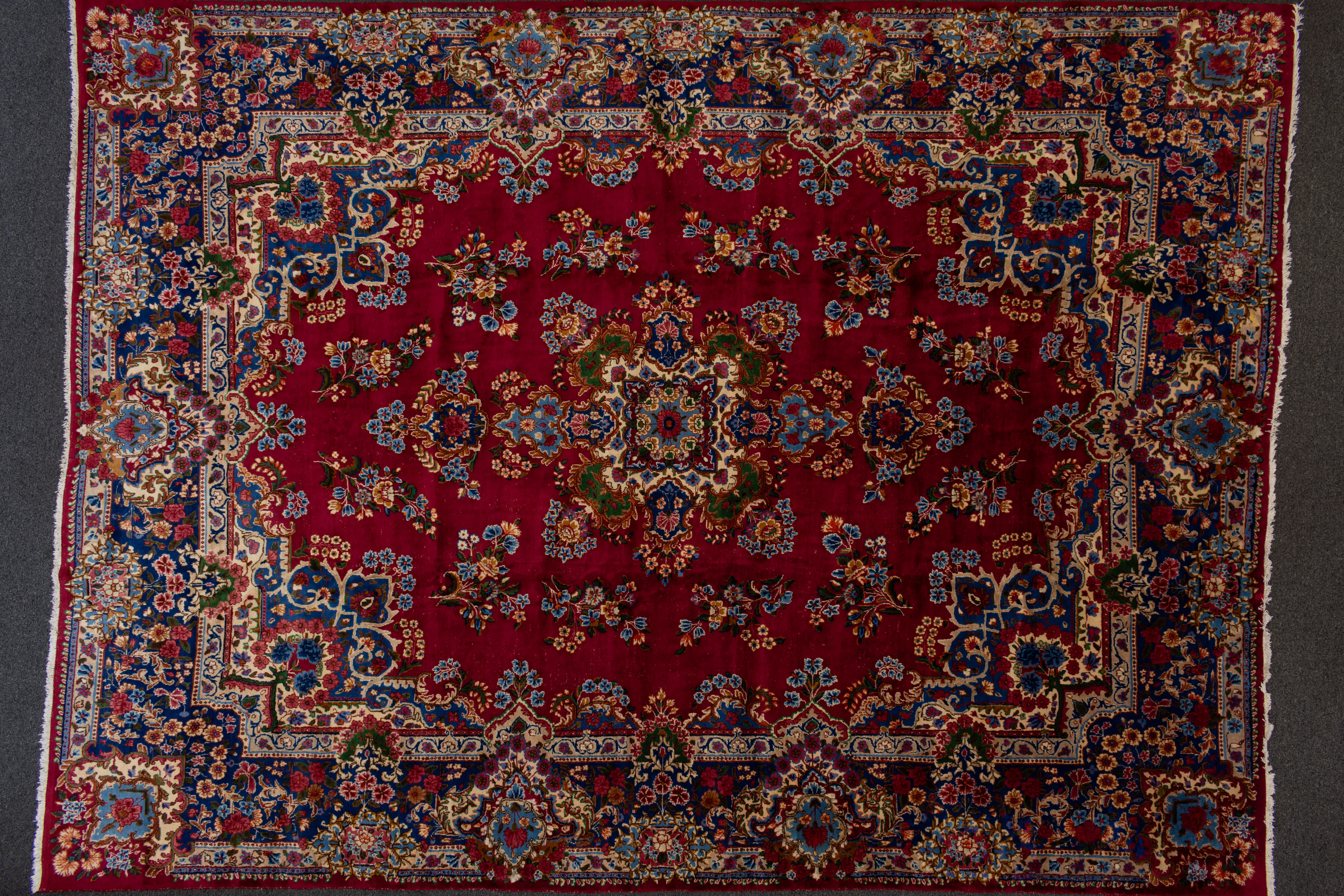 Antique Kerman rug detail